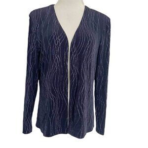 Alex Evenings Size 14  Top Blouse Jacket Glitter Fancy Party Cocktail Wedding